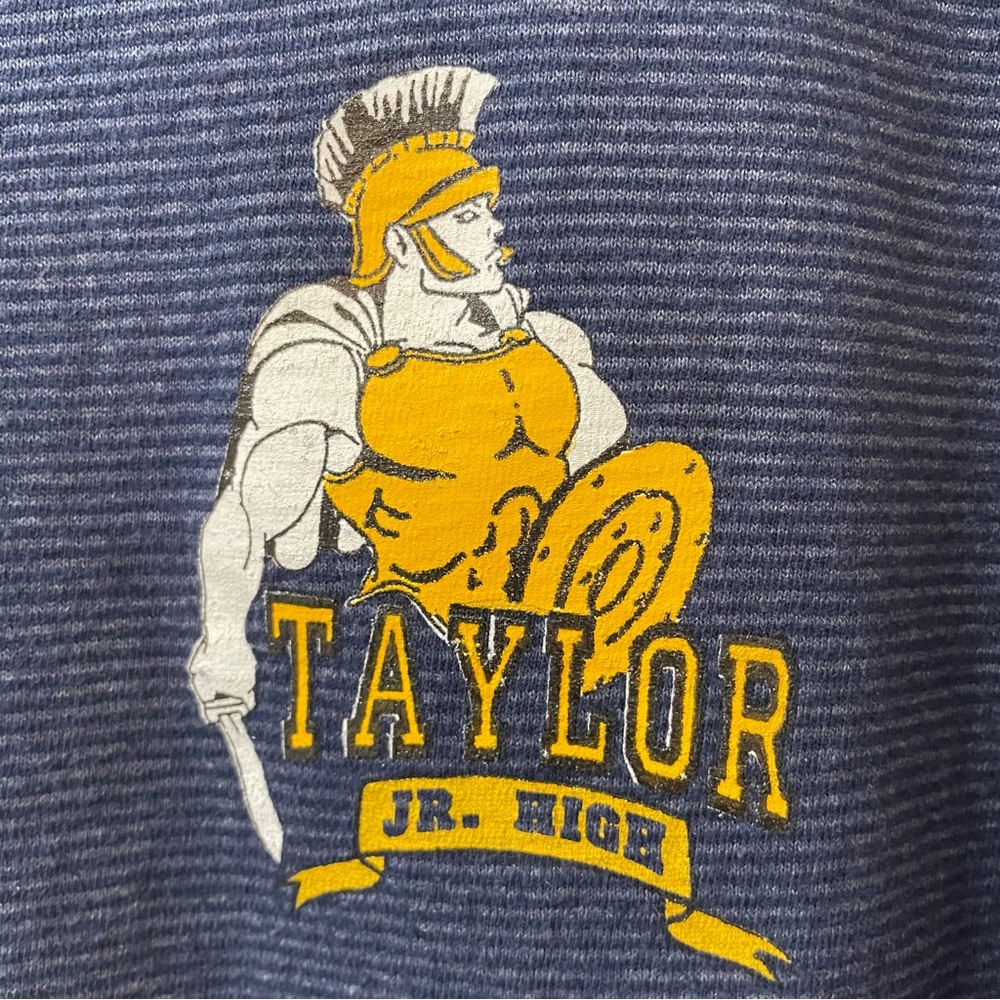 Taylor Jr High school Gladiators shirt vintage blue xl